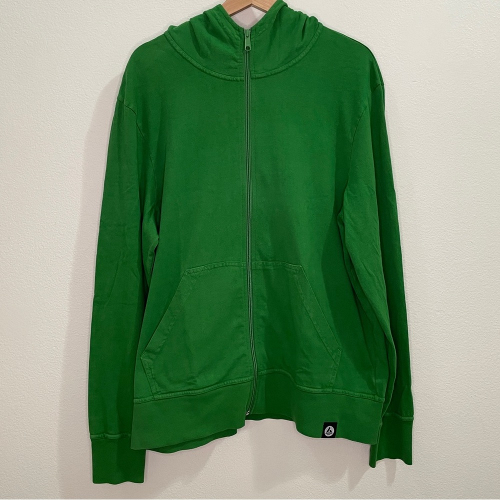 American Giant Lightweight Long Sleeve Full Zip Hoodie - Green